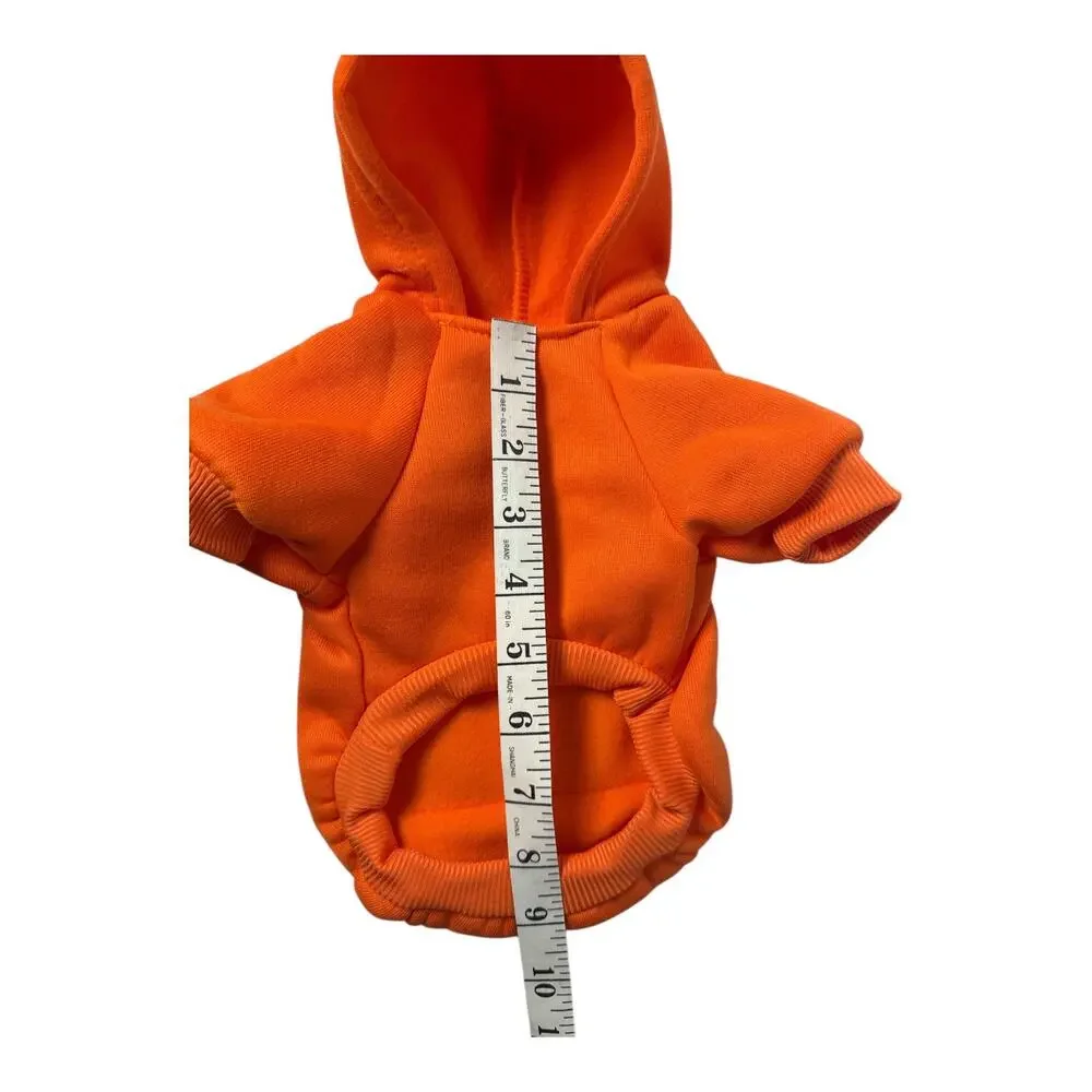 Orange Dog Hoodie Sweatshirt Size Medium Fleece Pet Hoodie Small NEW